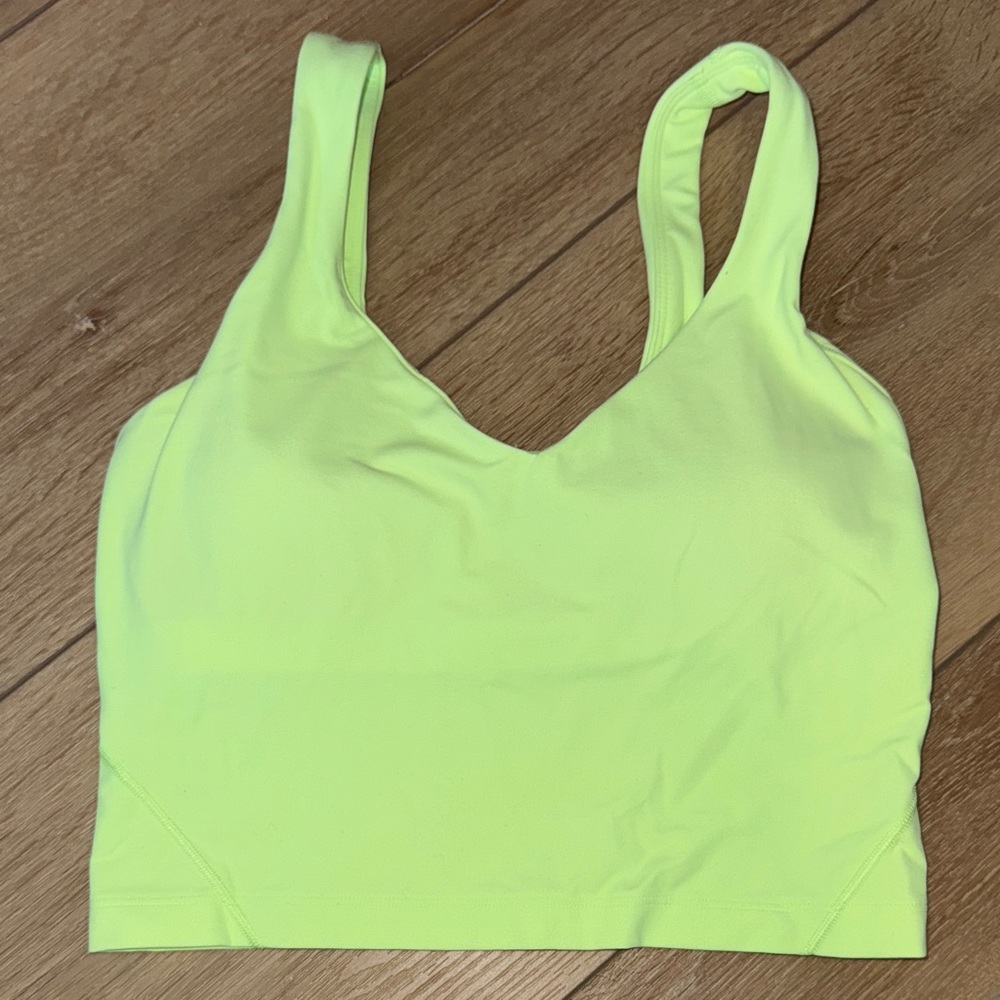 Lululemon Align Neon Green Cropped Tank